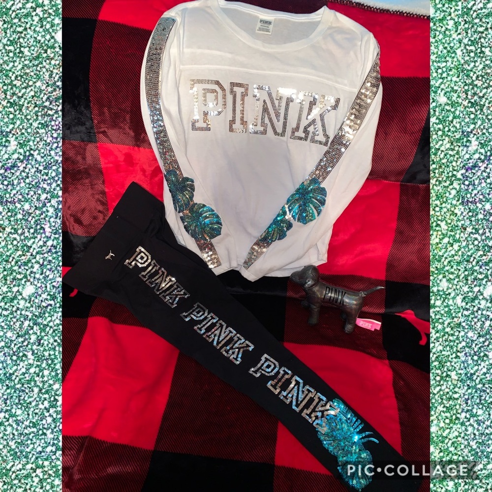 SOLD ON Ⓜ️ VS PINK Rare Tropical 🌴💎 bling set